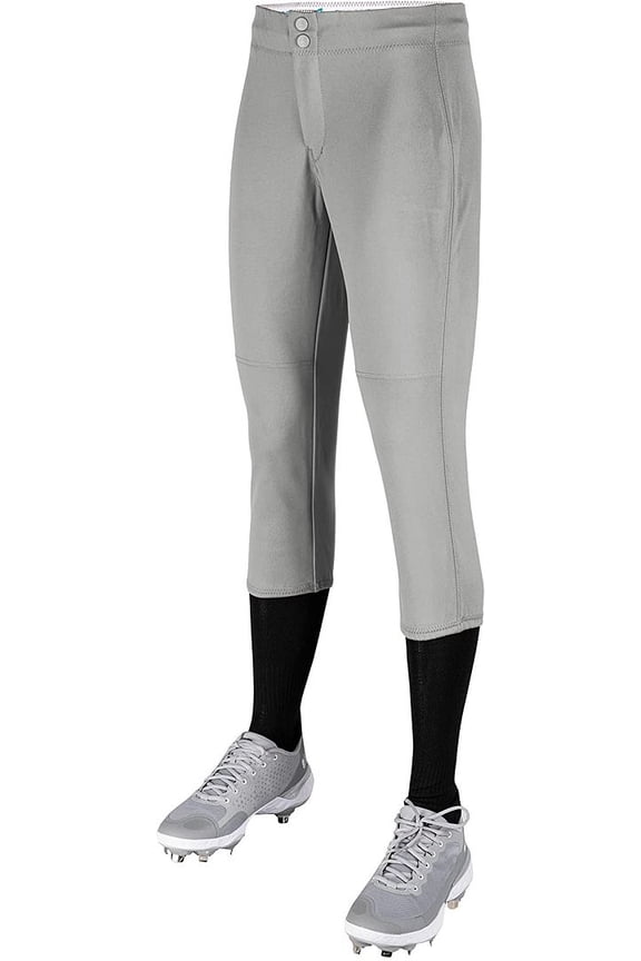 Sports Fireball Womens Fastpitch Softball Knickers W/ Reinforced Double-Ply Knee Gray, Small