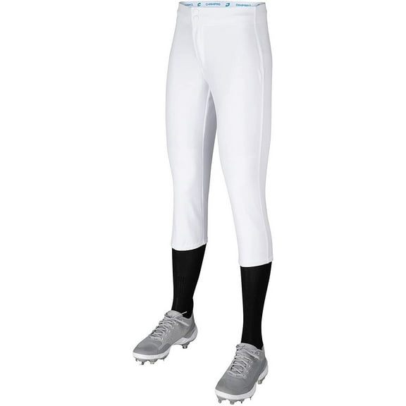 Champro Sports Fireball Womens Fastpitch Softball Knickers W/ Reinforced Double-Ply Knee White, Medium