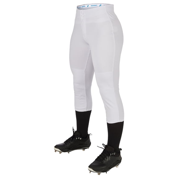 Champro Sports Fireball Womens Fastpitch Softball Knickers W/ Reinforced Double-Ply Knee White, Small