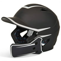 Champro Sports HX Legend Plus Youth Batting Helmet W/Universal Jaw Guard Black/White 6 1/2 - 7