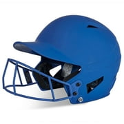 Champro Sports HX Rise Matte Junior Fastpitch/Softball Batting Helmet W/ Facemask Royal