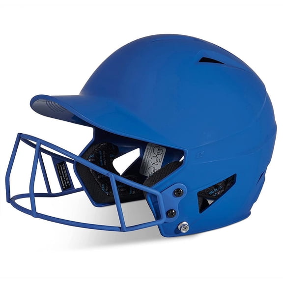 Champro Sports HX Rise Matte Senior Fastpitch/Softball Batting Helmet W/ Facemask Royal