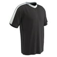 thumbnail image 1 of Champro Sports Mark Lightweight Soccer Jersey, Youth Small, Black, White Highlights, Silver Trim, 1 of 2