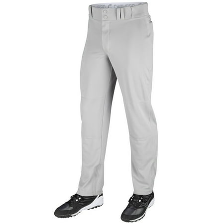 Champro Sports Men's Triple Crown Open Bottom Baseball Pants Grey L