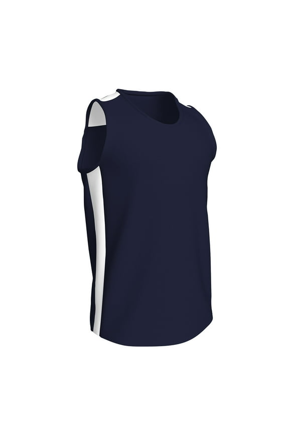 Sports Miler Track Jersey, Youth Small, Navy, White Highlights