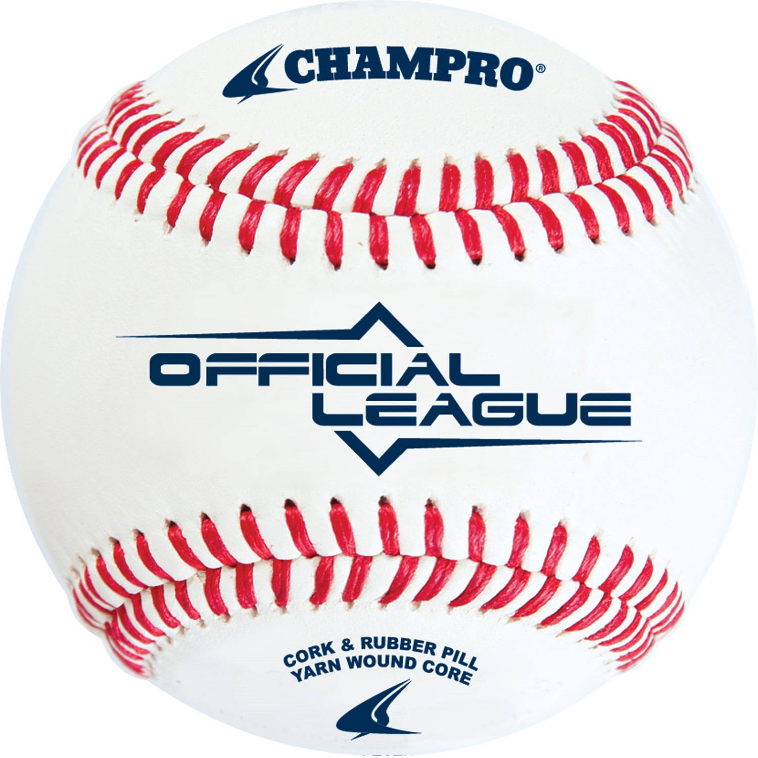 Champro Sports Official League Baseballs, Full Grain Leather Cover, 12 Pack