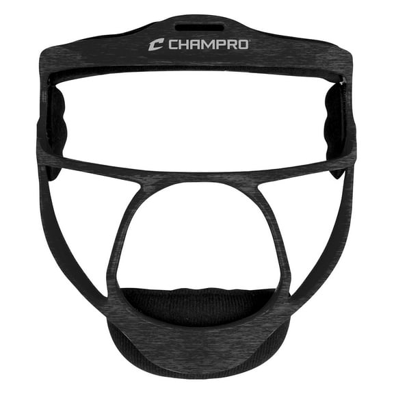 Champro Pro-Elite Grill Defensive Facemask; Heather Black/Silver; Adult