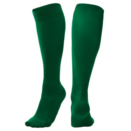 Champro Sports Professional Athletic Socks, 1 Pair, Large, Forest Green
