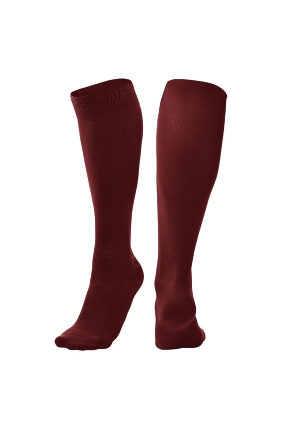 Sports Professional Athletic Socks, 1 Pair, Large, Maroon