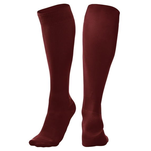 Champro Sports Professional Athletic Socks, 1 Pair, Large, Maroon