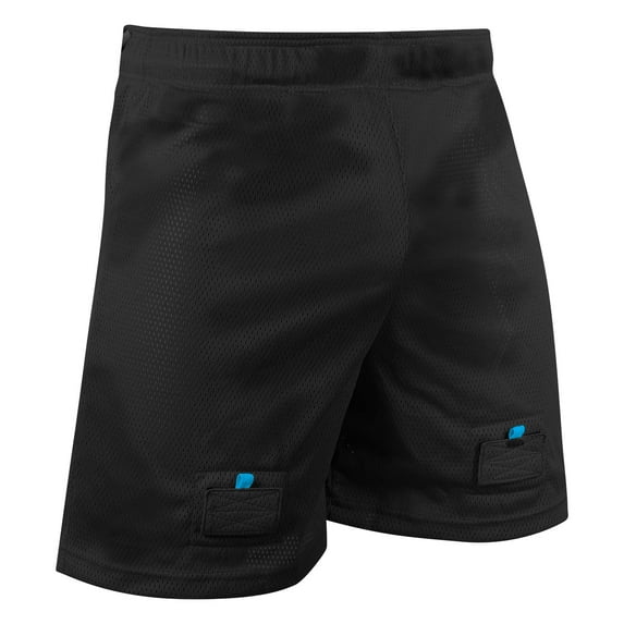 Champro Sports Rink Textured Polyester Mesh Shorts, Adult Medium, Black