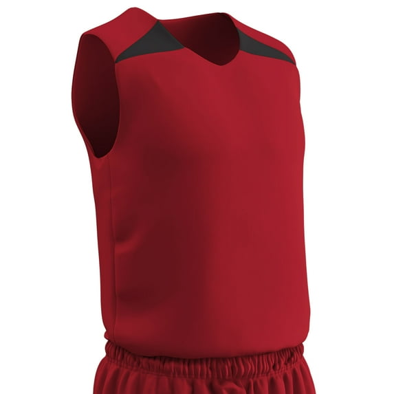 Champro Sports Slam Dunk Reversible Basketball Jersey, Youth Small, Scarlet and Black