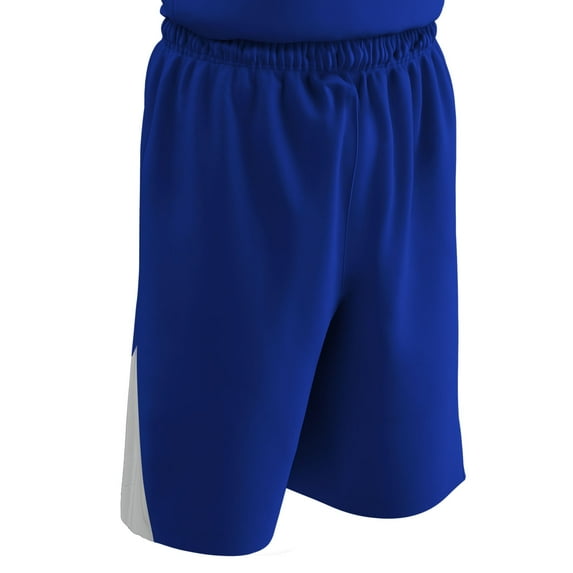 Champro Sports Slam Dunk Reversible Basketball Shorts, Youth Medium, Royal and White
