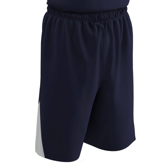 Champro Sports Slam Dunk Reversible Basketball Shorts, Youth Small, Navy and White