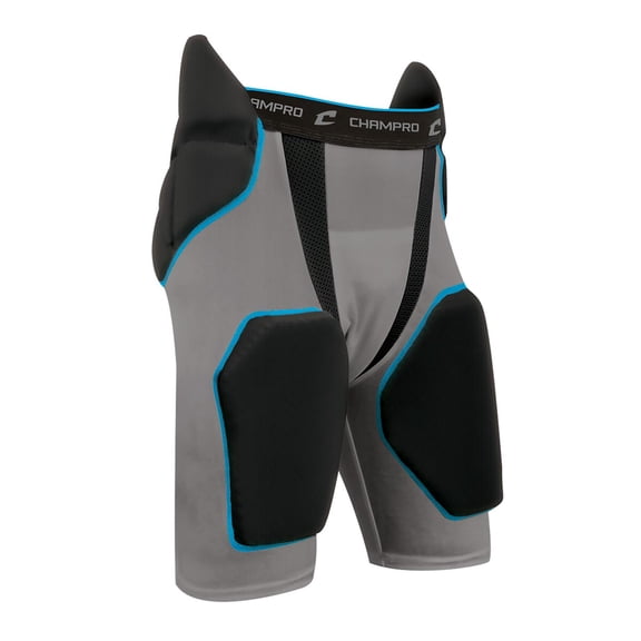 Champro Sports Tri-Flex 5-Pad Integrated Football Girdle, Compression Fit