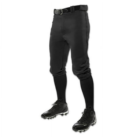 Champro Sports Triple Crown Mens Baseball Knicker Pants, Black, 2X-Large