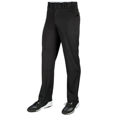 Champro Sports Triple Crown Open-Bottom Baseball Pants, Adult 2X-Large, Black