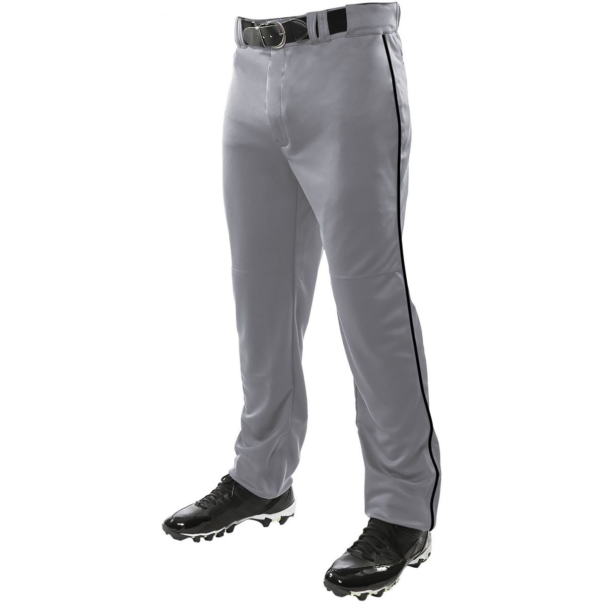 Champro Sports Triple Crown Open-Bottom Baseball Pants with Braid, Adult Large, Graphite with Black Braid
