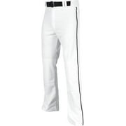 Champro Sports Triple Crown Open-Bottom Baseball Pants with Braid, Adult Medium, White with Black Braid