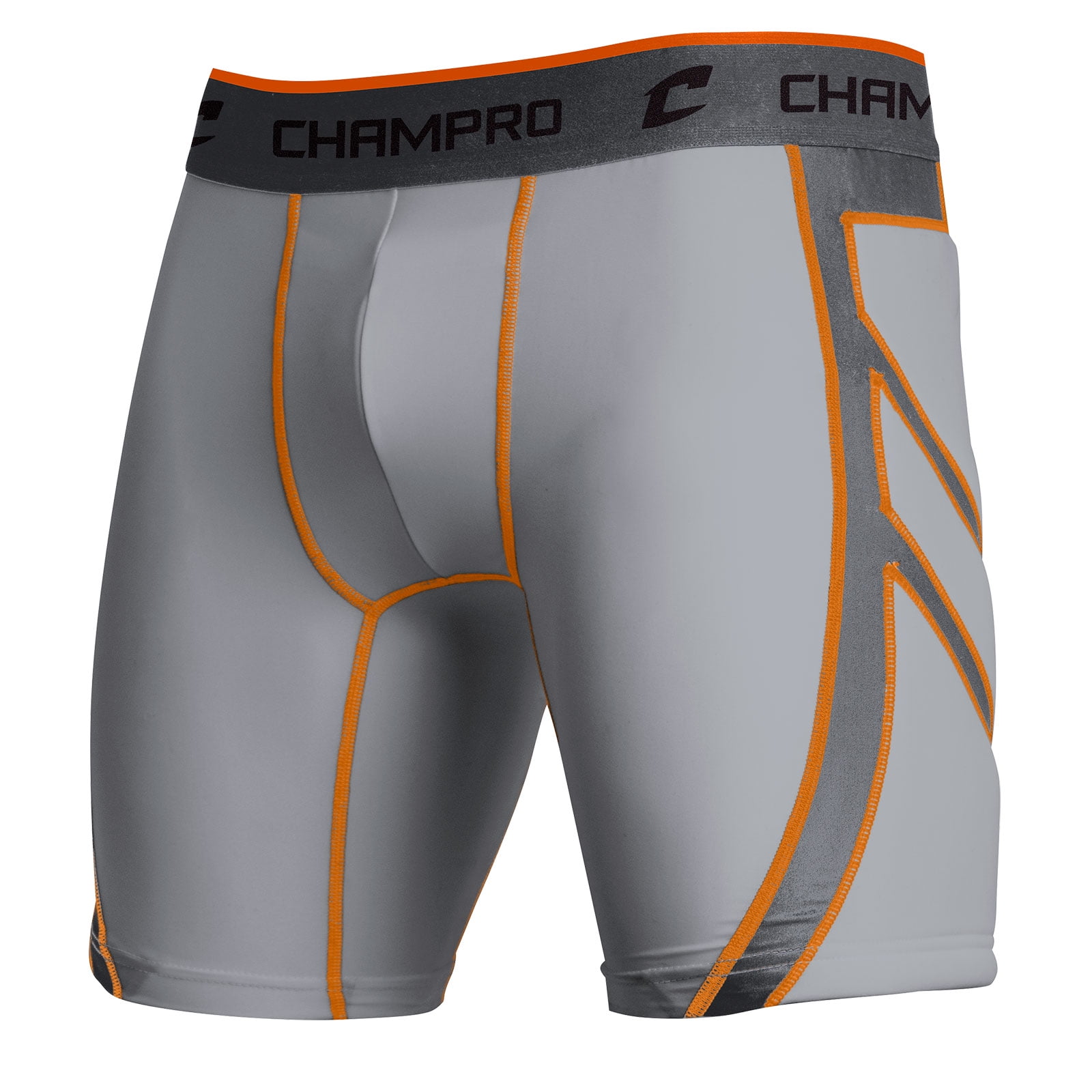 Champro Sports YOUTH Wind-Up Baseball Compression Sliding Shorts, Grey