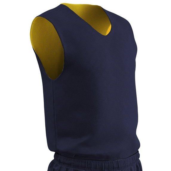 Champro Sports Zone Reversible Basketball Jersey, Adult Small, Navy and Gold