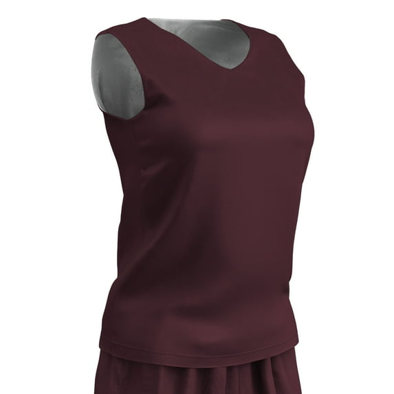 Champro Sports Zone Reversible Basketball Jersey, Women's Medium, Maroon and White