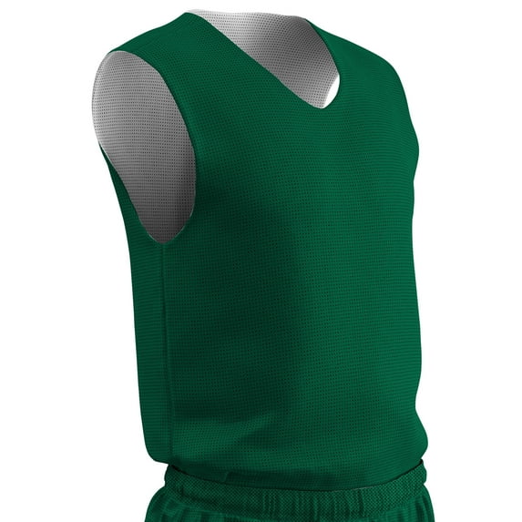 Champro Sports Zone Reversible Basketball Jersey, Youth Medium, Forest Green and White