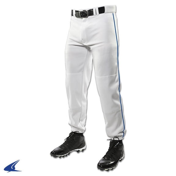 Champro Triple Crown Classic Baseball Pant w/ Braid White w/ Royal Pipe