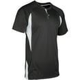thumbnail image 1 of Champro Wild Card 2-Button Baseball Jersey Black White Highlights, 1 of 2
