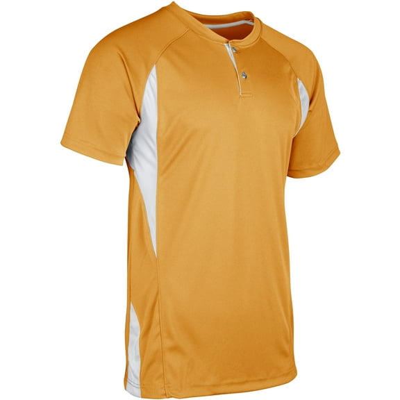 Champro Wild Card 2-Button Baseball Jersey Gold White Highlights