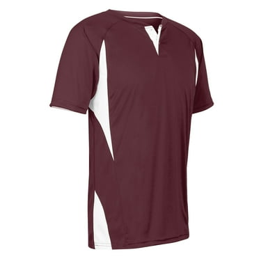 Champro Wild Card 2-Button Baseball Jersey Maroon White Highlights