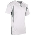 thumbnail image 1 of Champro Wild Card 2-Button Baseball Jersey White Grey Highlights, 1 of 2