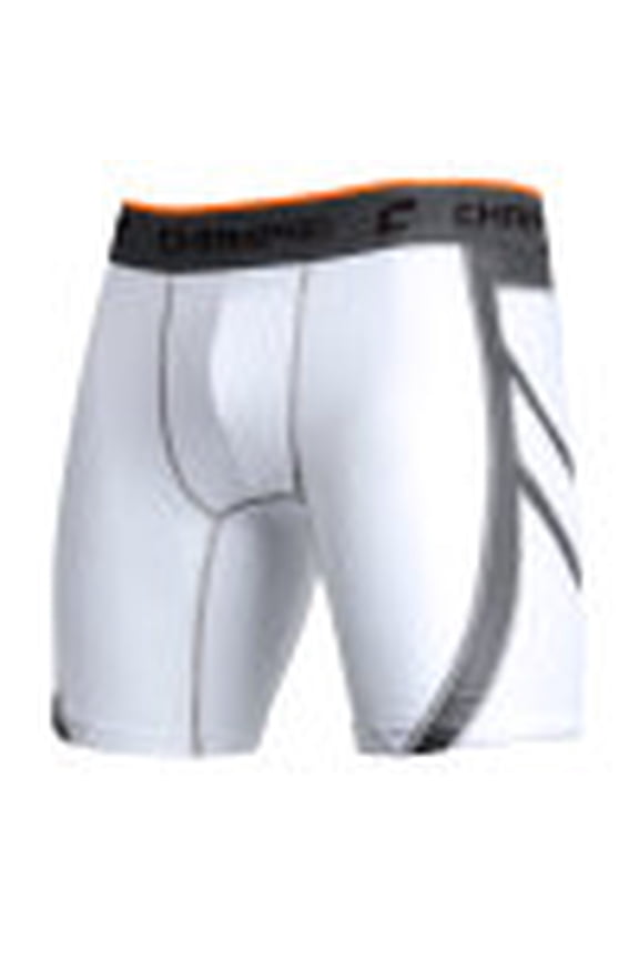 Wind Up Compression Sliding Shorts, Adult 2X-Large, White