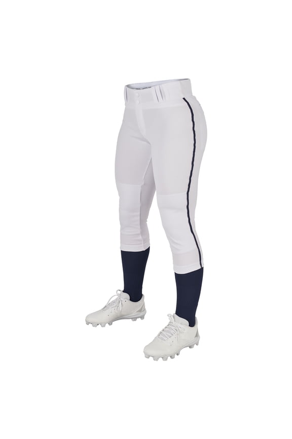 TOURNAMENT w/Pipe Softball Pant - WHITE,NAVY - M
