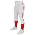 thumbnail image 1 of TOURNAMENT w/Pipe Softball Pant - WHITE,SCARLET - S, 1 of 8