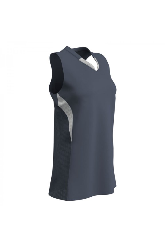 Women's Decoy V-Neck Racerback Softball Jersey Graphite | White XL