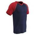 thumbnail image 1 of Champro Youth Bunt Lightweight Mesh Baseball Jersey Navy | Scarlet | White Sm, 1 of 2