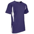 thumbnail image 1 of Crew Neck Baseball Jersey - PURPLE,WHITE - XL, 1 of 1