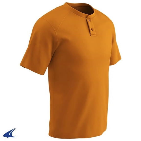 Champro Youth Dri-Gear Turn Two 2-Button Baseball Jersey Light Orange Xl
