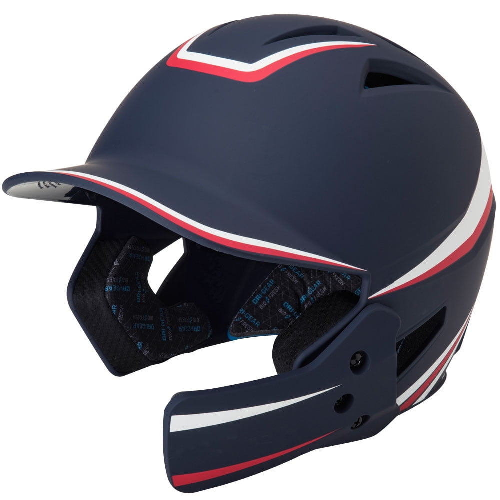 Champro Youth Hx Legend Plus Batting Helmet W/Universal Jaw Guard Red