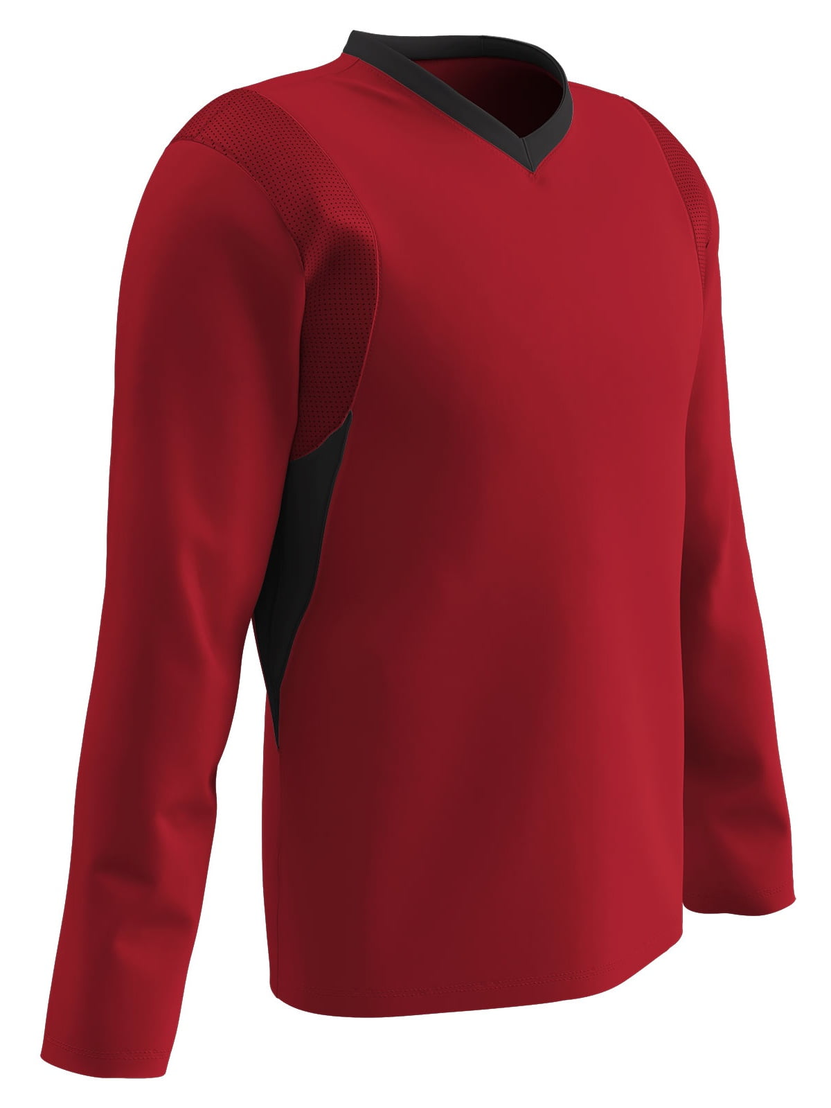 Champro Youth Long Sleeve Basketball Shooting Shirt Scarlet/Black X