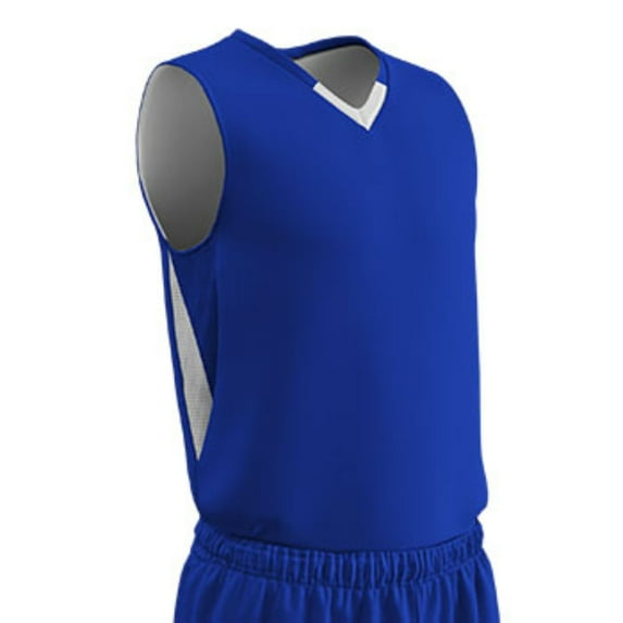 Champro Youth Pivot Reverse Basketball Jersey Royal White LG