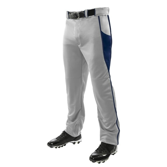 Champro Youth Triple Crown Baseball Pant Grey Navy Medium