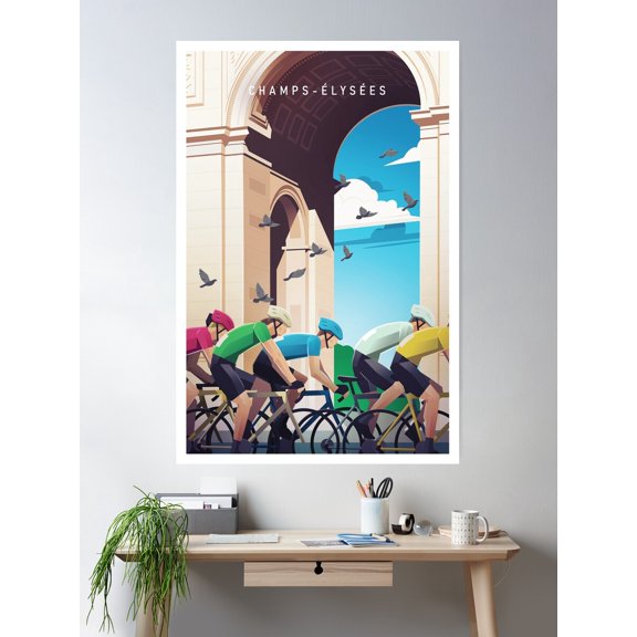 Champs-ÉLysã©Es Poster Wall Art, Modern Wall Decor For Living Room Bedroom, 12x18 UNFRAMED