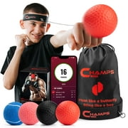 Champs MMA Boxing Reflex Ball Set of 4 Improve Speed, Hand-Eye Coordination, Boxbollen Game