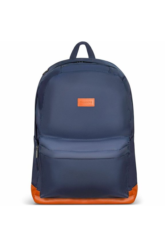 Vintage Carrying Case (Backpack) for 11" to 15.6" Water Bottle, Notebook, Tablet, Glasses, Earphone, Travel, Navy