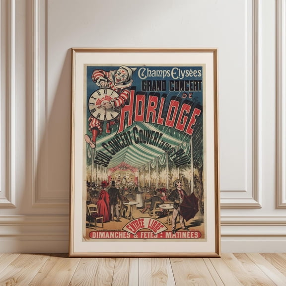 Champs Élysées Paris Concert Wall Decor Unframed Paper Print