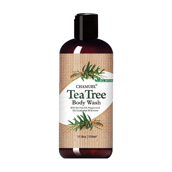 Chamuel Tea Tree Body Wash All-Natural Anti-Itch Body Wash Formulation for Men and Women, 11.8 oz