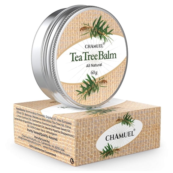 Chamuel Tea Tree Oil Balm All-Natural Itch Relief Cream for Common Skin Irritations, 60 g
