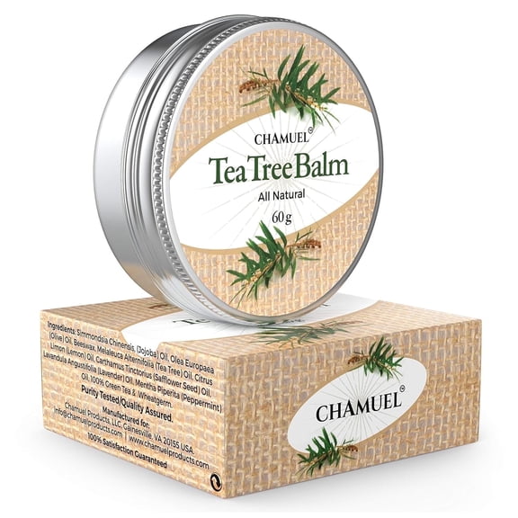 Chamuel Tea Tree Oil Balm All-Natural Itch Relief Cream for Common Skin Irritations, 60 g